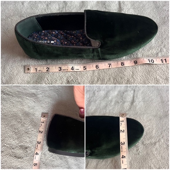 Birdies The Starling Evergreen Velvet Round Toe Loafer Flat Emerald Green Sz 10 - Picture 13 of 13